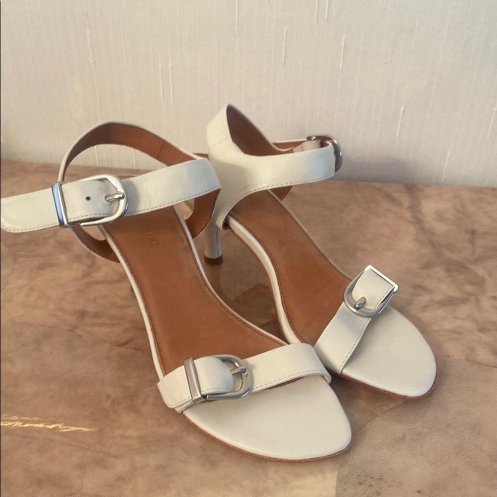 Corso Como Cream Sandals with Adjustable Ankle Strap
